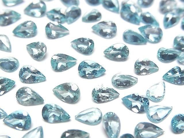 Hochwertiger Apatit AAA- lose Stein Tropfenform facettiert 6x4 mm 3 Stück
