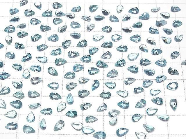 Hochwertiger Apatit AAA- lose Stein Tropfenform facettiert 6x4 mm 3 Stück