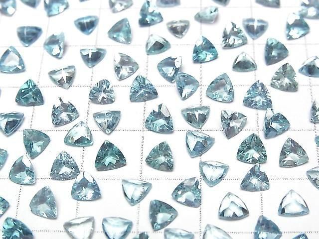 Hochwertiger Apatit AAA- lose Stein Dreiecksform facettiert 5x5 mm 2 Stück