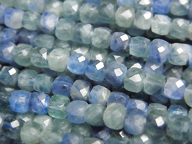 Hohe Qualität! Multicolor Kyanit AAA Würfelform 4x4x4mm Halb oder 1 Strang Perlen (ca. 15 Zoll/36 cm)
