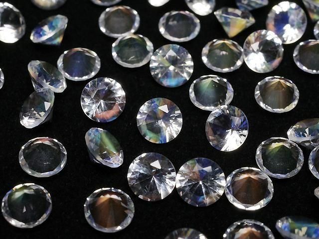 Hochwertiger Andesin Labradorit AAAA Lose Stein Rund Facettiert 4.5x4.5mm 1 Stück
