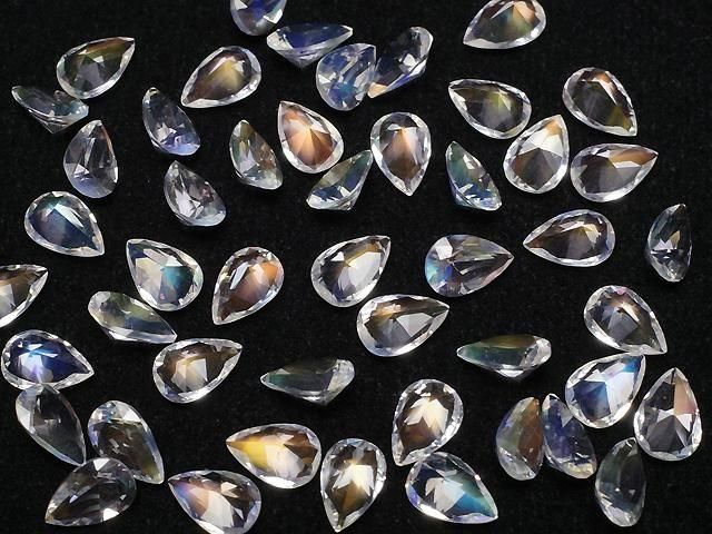 Hochwertiger Andesin Labradorit AAAA Lose Stein Birnenform Facettiert 6x4mm 1 Stück