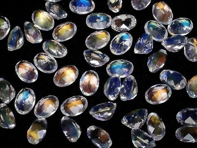 Hochwertiger Andesin Labradorit AAAA Lose Stein Oval Facettiert 7x5mm 1 Stück