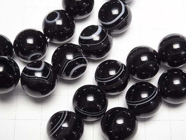 Tibetischer Achat Rund 14mm Armband