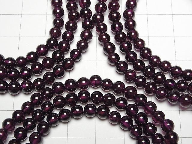 Rhodolit Garnet AAA Rund 5mm Armband