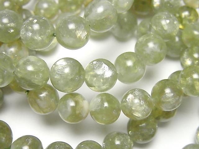 綠色鋰雲母圓珠 8毫米 一串 (手鍊)