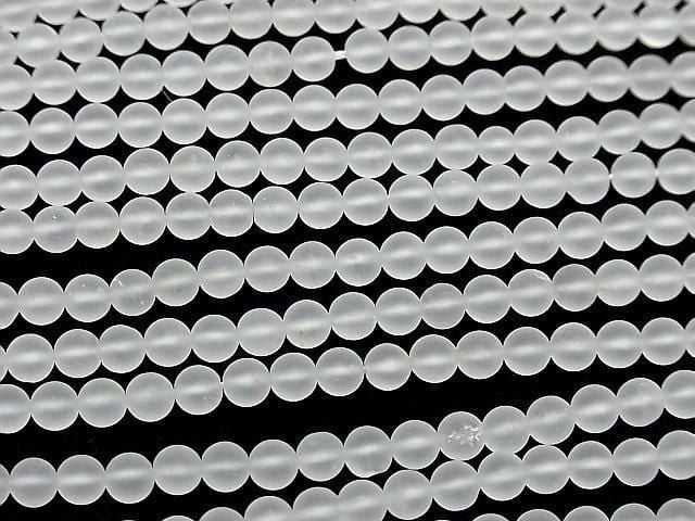 Frosted Quartz AAA- Round 4-4.5mm 1strand beads (aprx.15inch/36cm)
