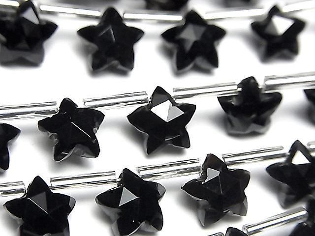 Onyx facettierter Stern 8x8mm 1 Strang Perlen (8 Stück)