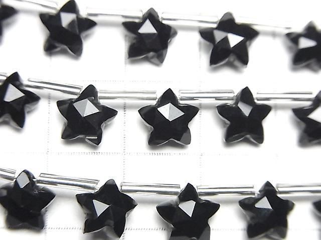Onyx facettierter Stern 8x8mm 1 Strang Perlen (8 Stück)
