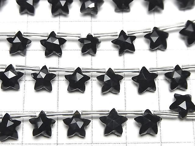 Onyx facettierter Stern 8x8mm 1 Strang Perlen (8 Stück)