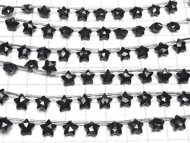 Onyx facettierter Stern 8x8mm 1 Strang Perlen (8 Stück)