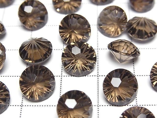 Hochwertiger Rauchquarz AAA Lose Stein Rund Facettiert Fancy 10x10mm 2 Stück