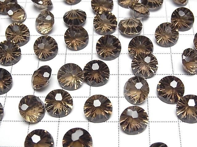 Hochwertiger Rauchquarz AAA Lose Stein Rund Facettiert Fancy 10x10mm 2 Stück