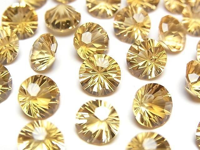 Hochwertiger Citrin AAA Lose Stein Rund Facettiert Fancy 8x8mm 1 Stück
