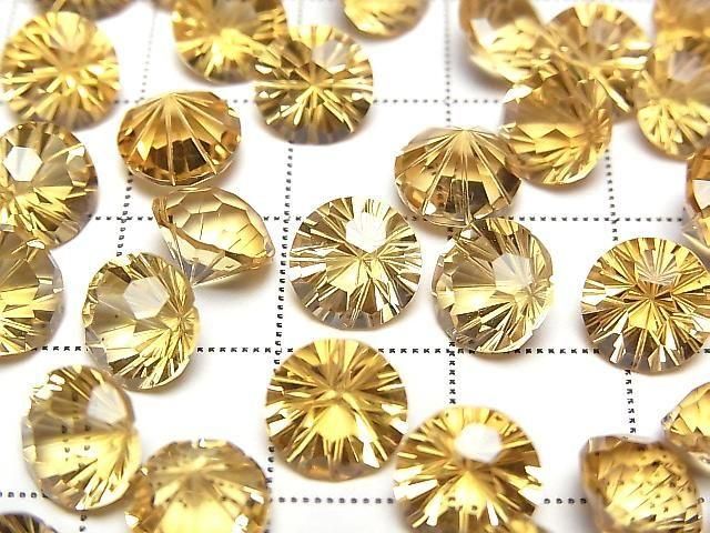 Hochwertiger Citrin AAA Lose Stein Rund Facettiert Fancy 8x8mm 1 Stück