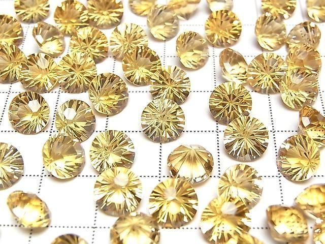 Hochwertiger Citrin AAA Lose Stein Rund Facettiert Fancy 8x8mm 1 Stück