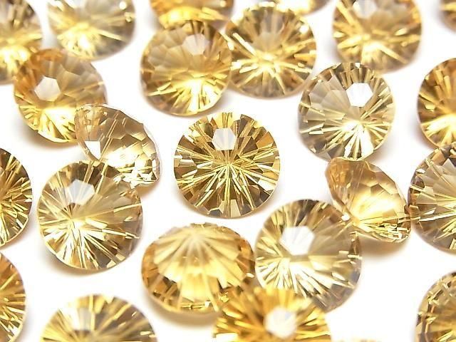 Hochwertiger Citrin AAA Lose Stein Rund Facettiert Fancy 10x10mm 1 Stück