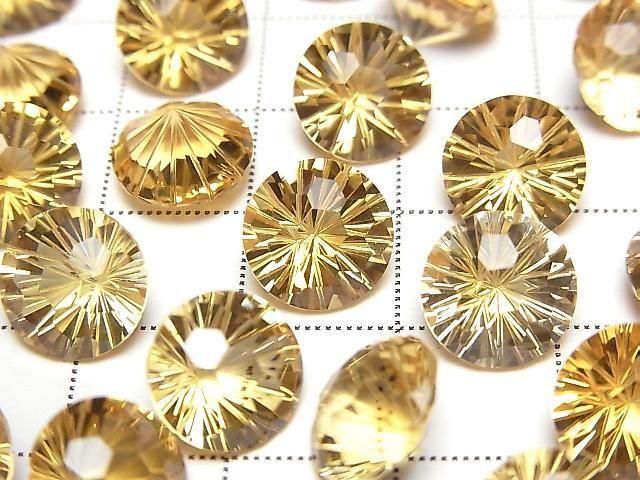 Hochwertiger Citrin AAA Lose Stein Rund Facettiert Fancy 10x10mm 1 Stück