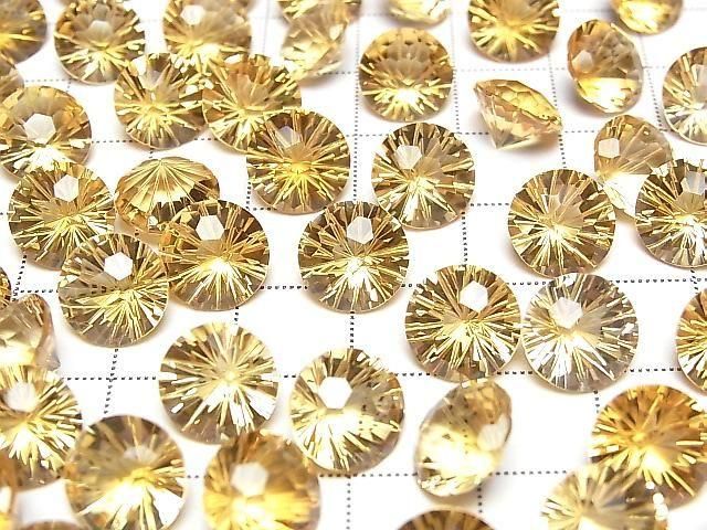 Hochwertiger Citrin AAA Lose Stein Rund Facettiert Fancy 10x10mm 1 Stück