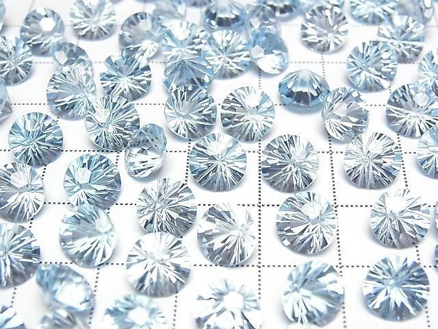 Hochwertiger Himmelblauer Topas AAA Lose Stein Rund Facettiert Fancy 8x8mm 1 Stück