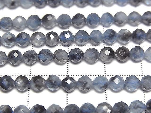 Hochwertig! Tiefblauer Aquamarin AA++ Facettiert Rund 4mm halb oder 1Strang Perlen (ca. 15 Zoll/36 cm)