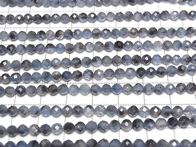 Hochwertig! Tiefblauer Aquamarin AA++ Facettiert Rund 4mm halb oder 1Strang Perlen (ca. 15 Zoll/36 cm)