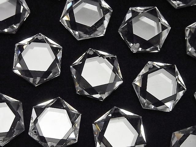 Kristallquarz AAA- Hexagramm 20x18mm 1Stück