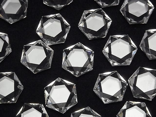 Kristallquarz AAA- Hexagramm 20x18mm 1Stück