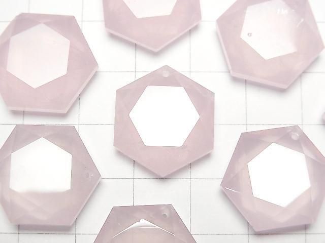Rosenquarz AAA- Hexagramm 20x18mm 1Stück