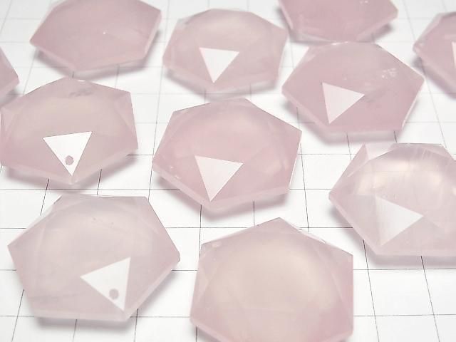 Rosenquarz AAA- Hexagramm 31x27mm 1Stück