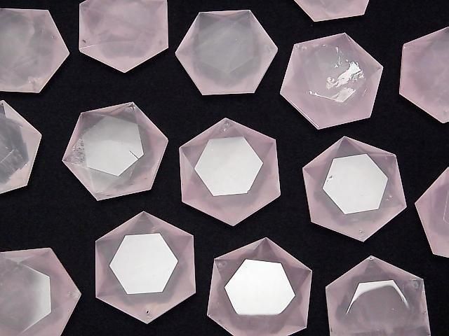 Rosenquarz AAA- Hexagramm 31x27mm 1Stück