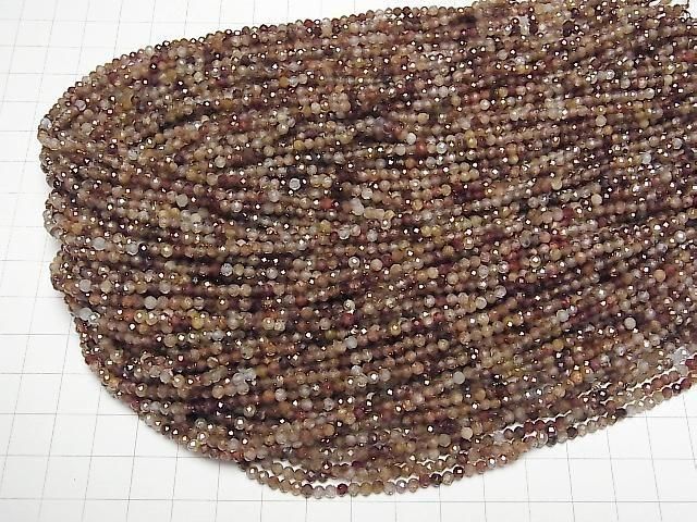 High Quality! Natural Brown Zircon AA+ Faceted Round 3mm 1strand Beads (approx. 15 inches/37 cm)