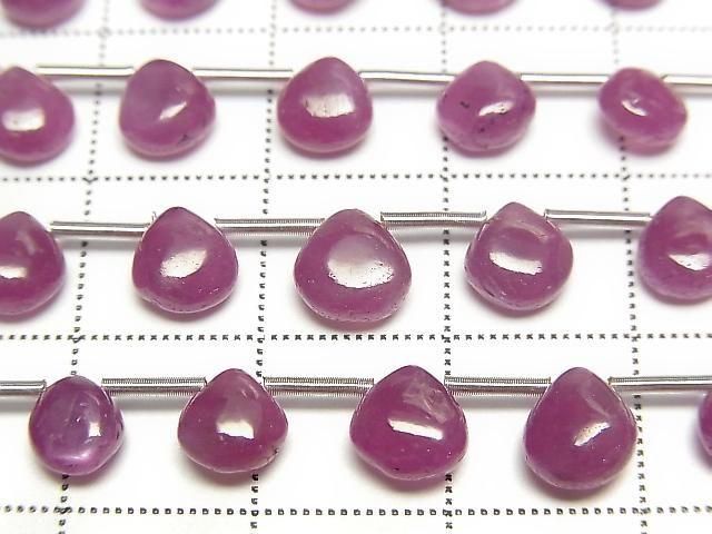 Rubin AA++ Kastanie (Glatt) halb oder 1 Strang (12 Stück)
