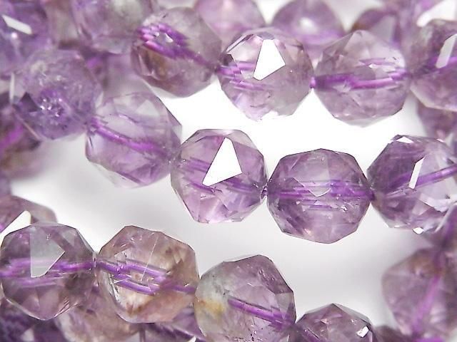 Hochwertig! Amethyst x Rauch AA++ Stern facettiert Rund 11mm Armband
