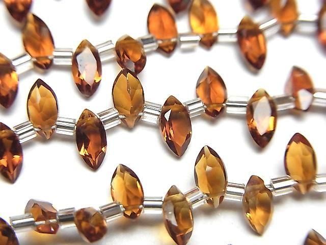 Hochwertiger Madeira Citrin AAA Marquise Facettiert 6x3mm halbe oder 1Strang Perlen (18Stk)