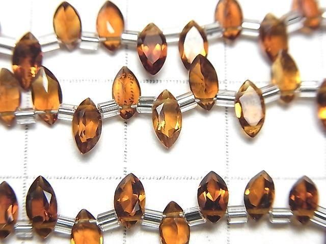 Hochwertiger Madeira Citrin AAA Marquise Facettiert 6x3mm halbe oder 1Strang Perlen (18Stk)