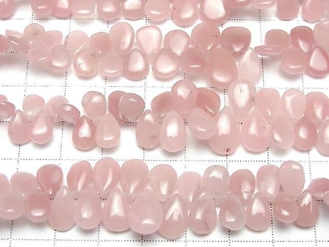 Guava Quarz AAA- Tropfenform (glatt) halbe oder 1Strang Perlen (ca. 7Zoll/18cm)