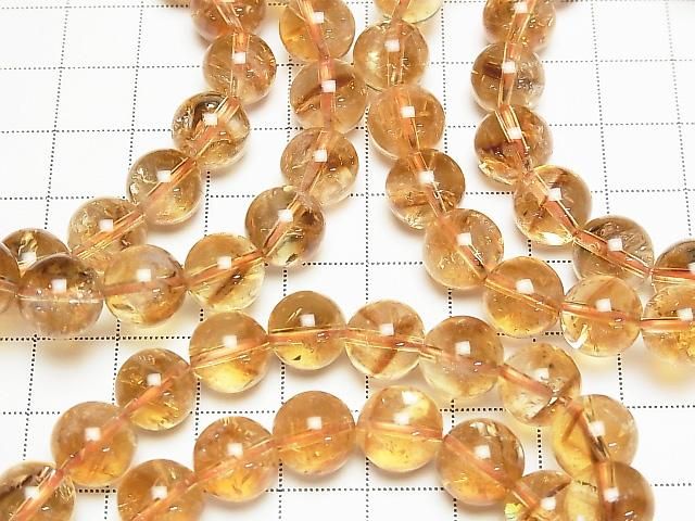Brandy Phantom Citrin AAA Rund 10mm Armband
