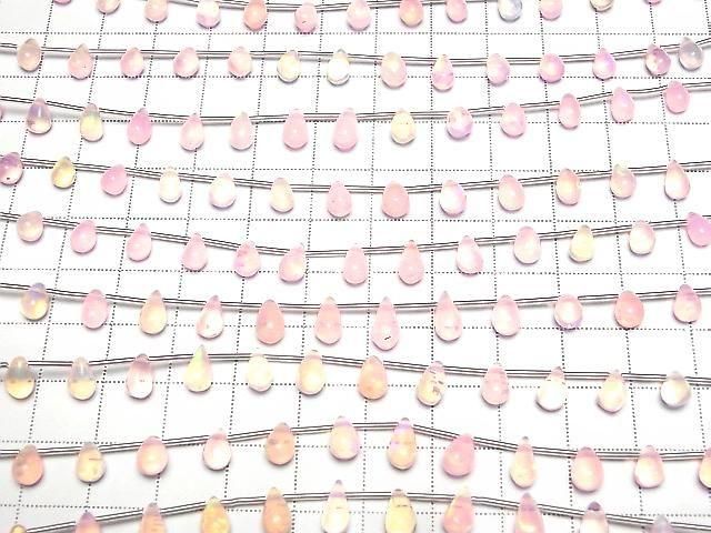 粉蛋白石水滴珠(平滑)1串(12顆)