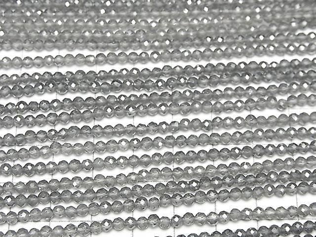 High Quality! Gray Flash Crystal Faceted Round 3mm 1strand Beads (approx. 15 inches/37 cm)