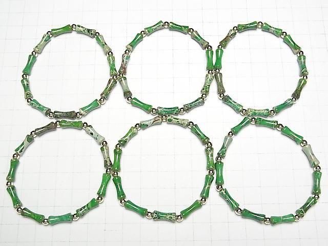 Grünes Kaolinit-Bambus Armband 13x5x5mm
