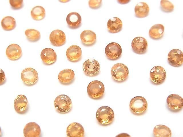Hochwertiger Spessartit Granat AAA lose Stein rund facettiert 4x4mm 2 Stück