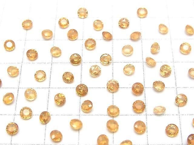 Hochwertiger Spessartit Granat AAA lose Stein rund facettiert 4x4mm 2 Stück