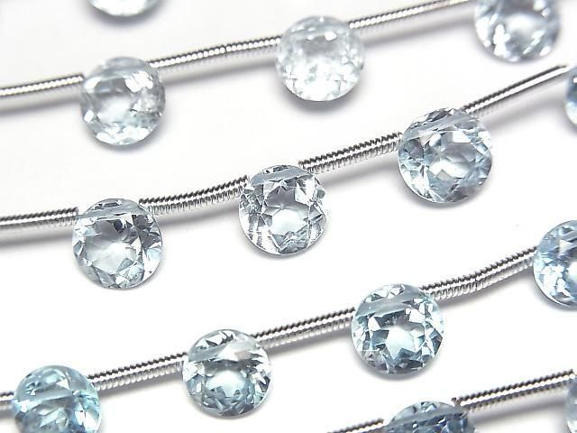 Hochwertiger Himmelblauer Topas AAA- Rund Facettiert 6x6mm 1Strang Perlen (ca. 7 Zoll/18 cm)