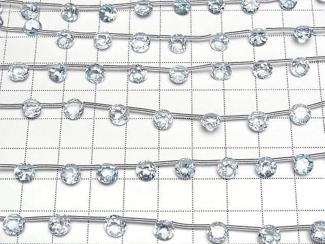 Hochwertiger Himmelblauer Topas AAA- Rund Facettiert 6x6mm 1Strang Perlen (ca. 7 Zoll/18 cm)
