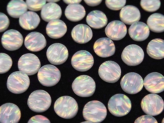 Kyoto Opal x Kristall AAA Runde Cabochon 6x6mm 2 Stück