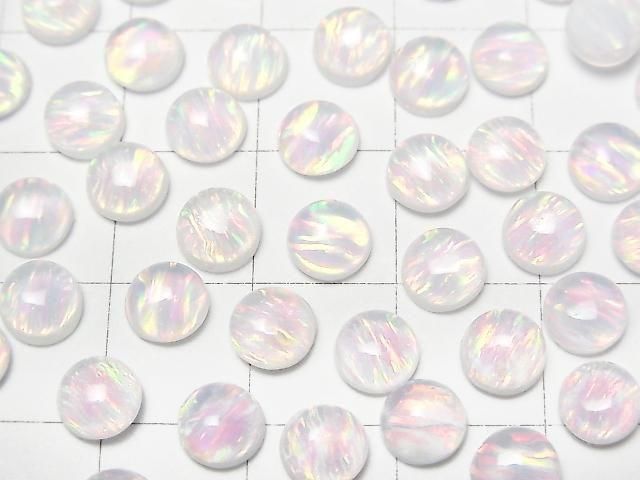 Kyoto Opal x Kristall AAA Runde Cabochon 6x6mm 2 Stück