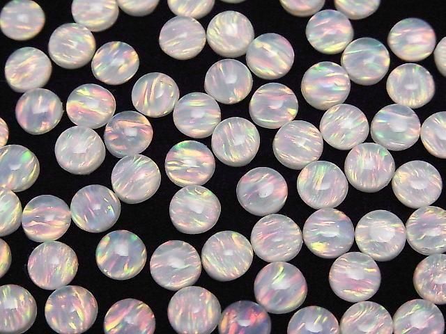 Kyoto Opal x Kristall AAA Runde Cabochon 6x6mm 2 Stück