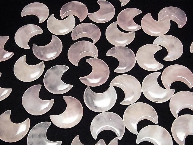 Rosenquarz AA++ Mondmotiv 30x26mm 2Stück