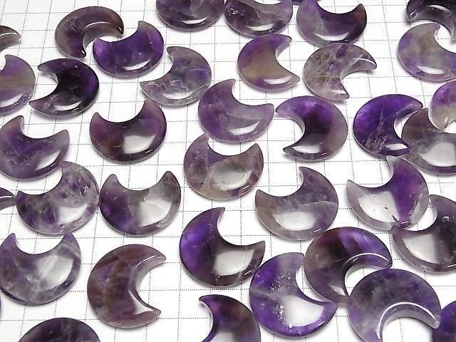 Mix Amethyst Mondmotiv 30x26mm 2Stück